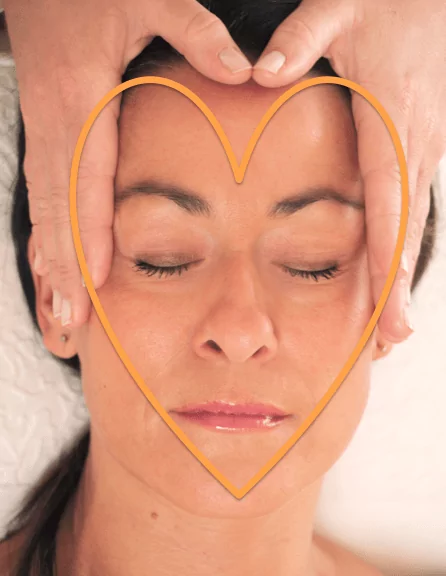 Tiefe Entspannung im Gesicht